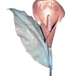 цветок из меди с патиной