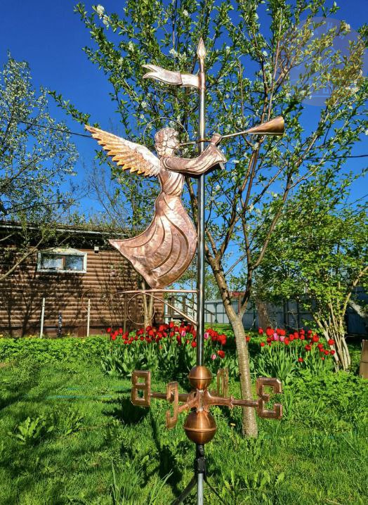 Медный флюгер Ангел